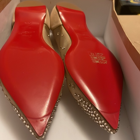 CHRISTIAN LOUBOUTIN Swarovski crystal-embellished mesh flats . - Picture 3 of 8